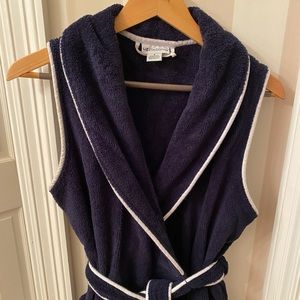 Liz Claiborne Navy Blue Nautical Robe